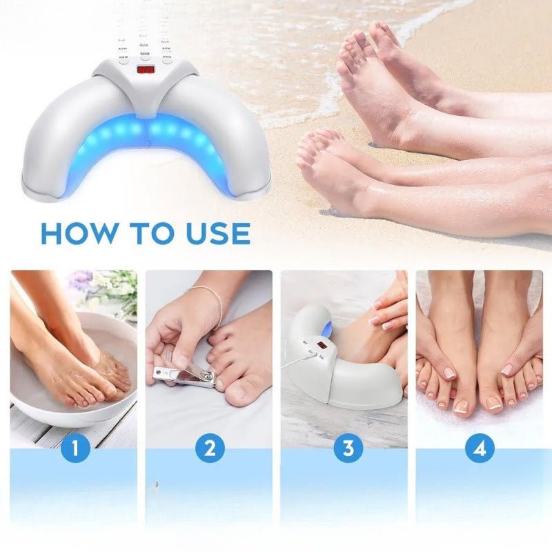 Danoz Beauty - Black Portable UV LED Nail Lamp - Open Arch Dryer for Gel Polish with Smart Sensor & 3 Timers - danozdirect