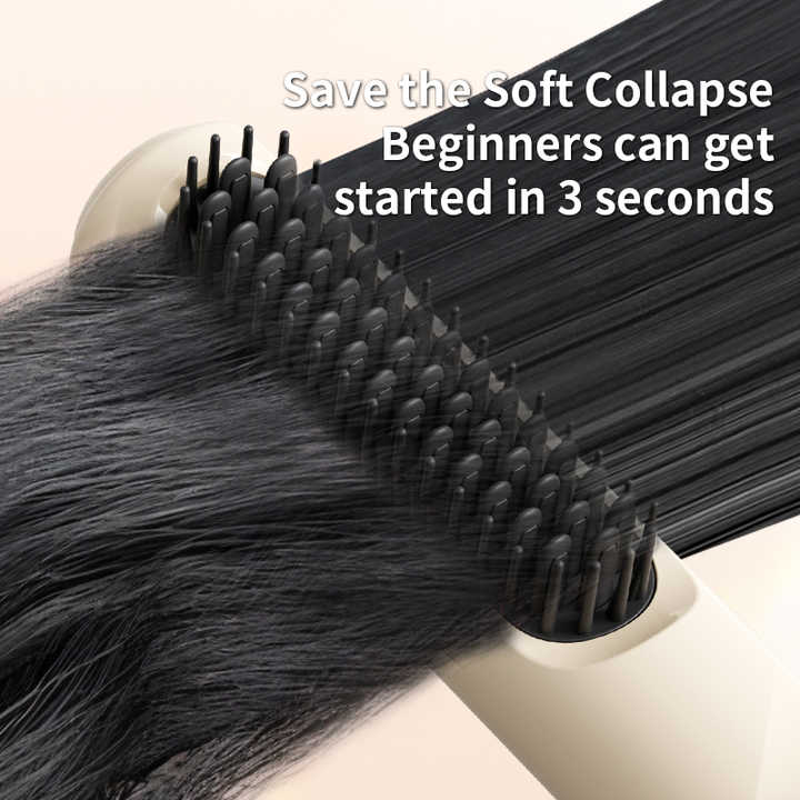 Danoz Beauty - Blue Portable USB Rechargeable Cold Wind Ionic Hair Straightening Brush, Multi - Functional Hair Straightener and Curler, Lightweight and Travel - Friendly - danozdirect