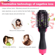Danoz Beauty - One Step Hot Air Brush Salon Professional Hair Dryer & Volumizer - Negative Ion Generator Hair Straightener Curler - danozdirect