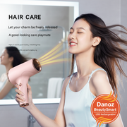 Danoz Beauty - Pink Ultra - Lightweight Ionic Cordless Hair Dryer, USB Rechargeable Portable Blow Dryer with Cool Air for Travel & Home - danozdirect