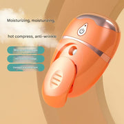 Danoz Beauty - Portable Nano Mist Eye Massager & Humidifier - USB - C, Hot Compress, Wrinkle Reduction & Deep Hydration(orange) - danozdirect
