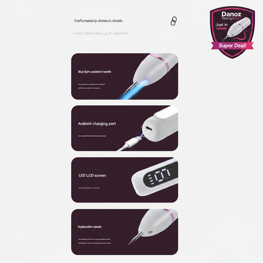 Danoz Beauty - Professional 9 - Level Skin Tag & Spot Remover Pen - USB Rechargeable Beauty Device(Pink) - danozdirect