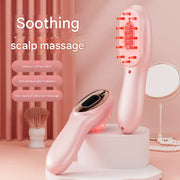 Danoz Beauty - USB Scalp Massager Comb with Red & Blue Light Therapy - 5 Vibration Modes & Liquid Dispenser(White) - danozdirect