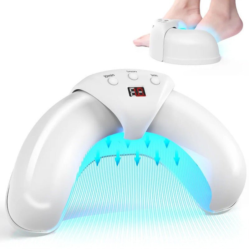 Danoz Beauty - White Portable UV LED Nail Lamp - USB Power, Open Arch Dryer for Gel Polish with Smart Sensor & 3 Timers - danozdirect