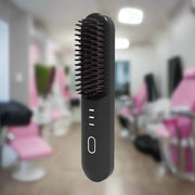 Danoz Beauty - Wireless Hair Straightening Brush - 2 - in - 1 Styling Tool with USB Charging, Ceramic Heat Technology, and Compact Design - danozdirect