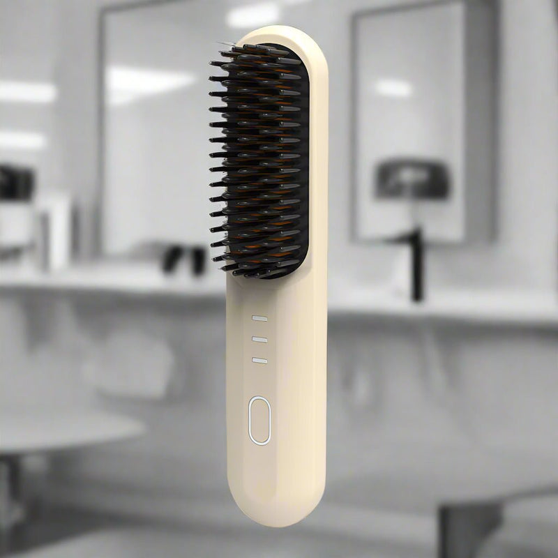 Danoz Beauty - Wireless Hair Straightening Brush - Portable 2 - in - 1 Styling Tool with USB Charging, Ceramic Heat Technology, and Compact Design - danozdirect