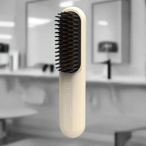 Danoz Beauty - Wireless Hair Straightening Brush - Portable 2 - in - 1 Styling Tool with USB Charging, Ceramic Heat Technology, and Compact Design - danozdirect