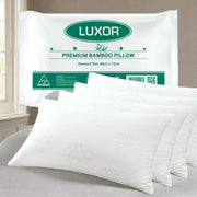 Danoz Bedding - Four Pack, Luxor Pillows - Australian Made Bamboo Cooling Pillow Standard Size 48x73CM, Incl. Delivery - danozdirect