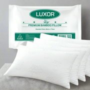 Danoz Bedding - Four Pack, Luxor Pillows - Australian Made Bamboo Cooling Pillow Standard Size 48x73CM, Incl. Delivery - danozdirect