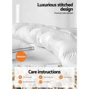 Danoz Beddings - Giselle Bedding 700GSM Goose Down Feather Quilt Queen - danozdirect