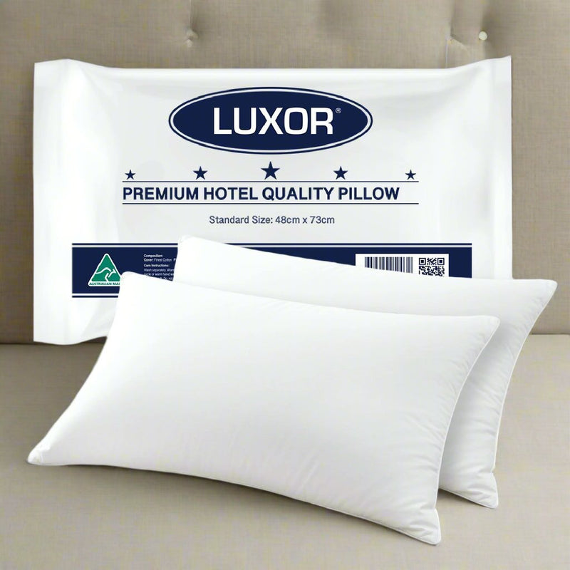 Danoz Beddings - Luxor Australian Made Hotel Quality Pillow Standard Size - Buy 1 Get 1! - danozdirect