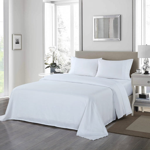 Danoz Beddings - Royal Comfort 1200 Thread Count Sheet Set 4 Piece Ultra Soft Satin Weave Finish - King - White - danozdirect