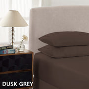 Danoz Beddings - Royal Comfort 1500 Thread Count Cotton Rich Sheet Set 3 Piece Ultra Soft Bedding - Double - Dusk Grey - danozdirect