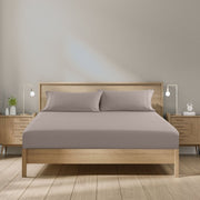 Danoz Beddings - Royal Comfort 1500 Thread Count Cotton Rich Sheet Set 3 Piece Ultra Soft Bedding - Double - Stone - danozdirect