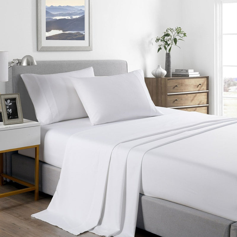 Danoz Beddings - Royal Comfort 2000 Thread Count Bamboo Cooling Sheet Set Ultra Soft Bedding - Queen - White - danozdirect