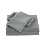 Danoz Beddings - Royal Comfort 2000 Thread Count Bamboo Cooling Sheet Set Ultra Soft Bedding - Single - Mid Grey - danozdirect