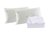 Danoz Beddings - Royal Comfort Bamboo Blend Sheet Set 1000TC + Free 2 x Bamboo Pillows Ultra Soft - King - White - danozdirect
