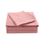 Danoz Beddings - Royal Comfort Bamboo Blended Sheet & Pillowcases Set 1000TC Ultra Soft Bedding - King - Blush - danozdirect