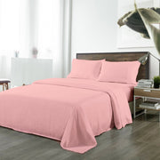 Danoz Beddings - Royal Comfort Bamboo Blended Sheet & Pillowcases Set 1000TC Ultra Soft Bedding - King - Blush - danozdirect