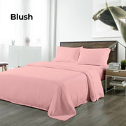 Danoz Beddings - Royal Comfort Bamboo Blended Sheet & Pillowcases Set 1000TC Ultra Soft Bedding - King - Blush - danozdirect