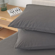 Danoz Beddings - Royal Comfort Polar Fleece Flannel Sheet Set Ultra Soft Plush Cozy - Single - Charcoal - danozdirect