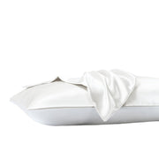 Danoz Beddings - Royal Comfort Satin Sheet Set 3 Piece Fitted Sheet Pillowcase Soft - King - White - danozdirect