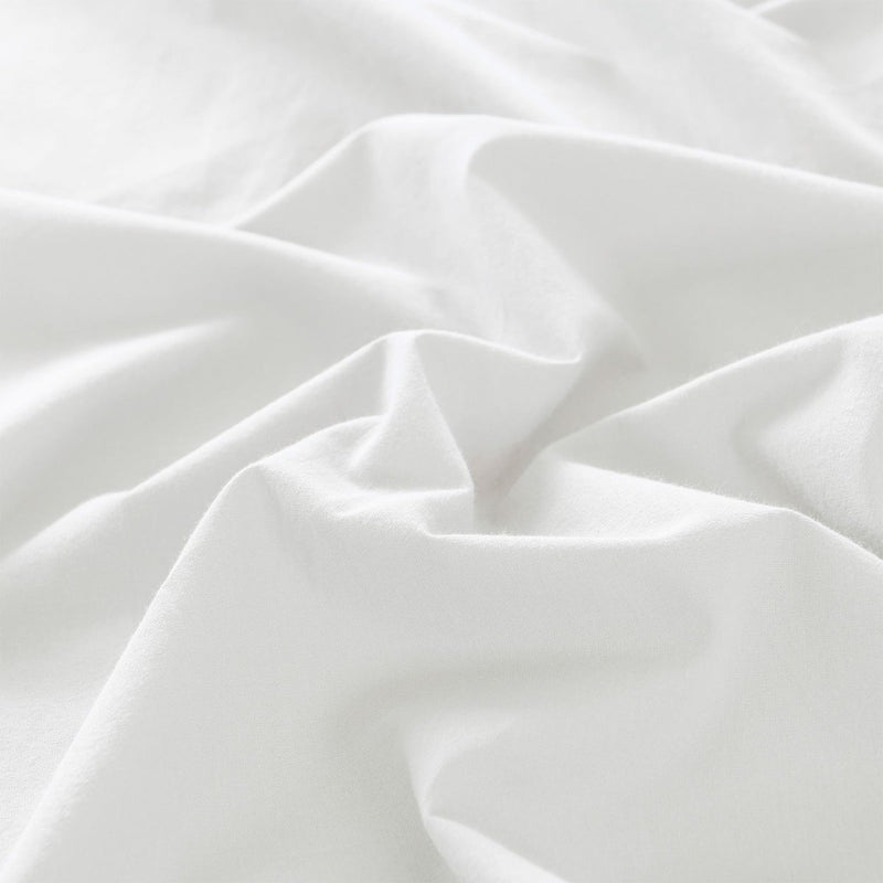 Danoz Beddings - Royal Comfort Vintage Washed 100% Cotton Sheet Set Fitted Flat Sheet Pillowcases - King - White - danozdirect