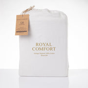 Danoz Beddings - Royal Comfort Vintage Washed 100% Cotton Sheet Set Fitted Flat Sheet Pillowcases - King - White - danozdirect