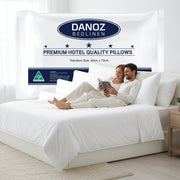 Danoz BedLinen - 4️⃣ Four Pack, Australian Made Hotel Quality Pillow Size 48cm x 73cm - Super Bundel! - danozdirect
