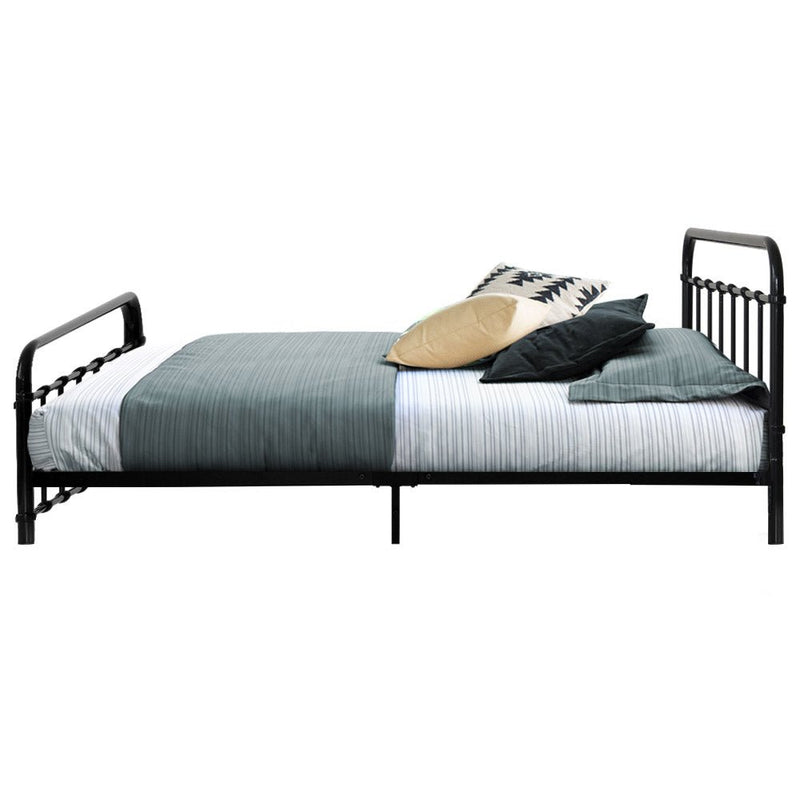 Danoz Bedrooms 🛏️ Artiss Bed Frame Metal Frames LEO - Single (Black) - Incl. Postage - danozdirect