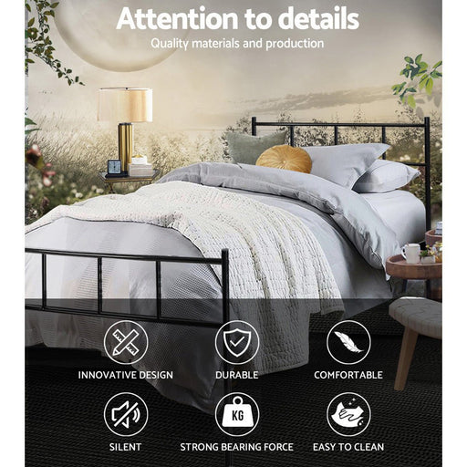 Danoz Bedrooms 🛏️ Artiss Bed Frame Single Metal Bed Frames SOL - Incl. Postage - danozdirect