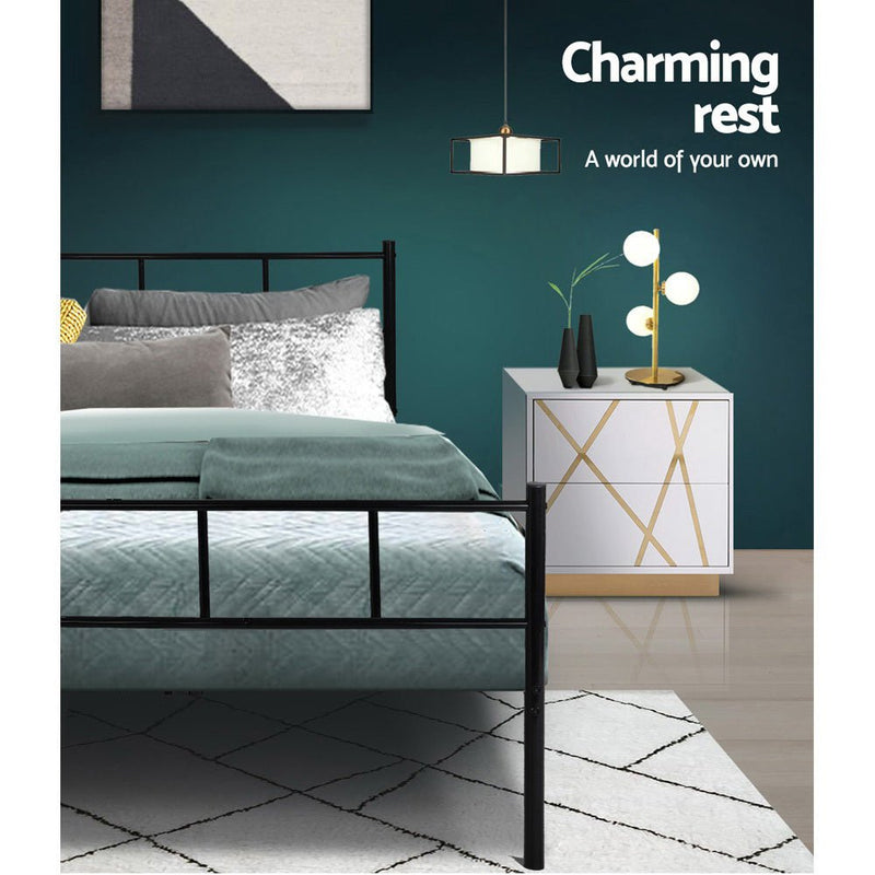 Danoz Bedrooms 🛏️ Artiss Bed Frame Single Metal Bed Frames SOL - Incl. Postage - danozdirect