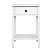 Danoz Bedrooms 🛏️ Artiss Bedside Table 1 Drawer with Shelf - BOWIE White - Incl. Postage - danozdirect