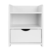 Danoz Bedrooms 🛏️ Artiss Bedside Table 1 Drawer with Shelf - FARA White - Incl. Postage - danozdirect