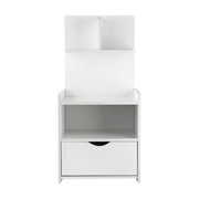 Danoz Bedrooms 🛏️ Artiss Bedside Table 1 Drawer with Shelves - EVERMORE White - Incl. Delivery - danozdirect
