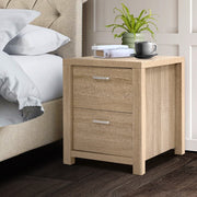 Danoz Bedrooms 🛏️ Artiss Bedside Table 2 Drawers - MAXI Pine - Incl. Delivery - danozdirect