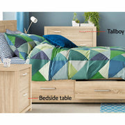 Danoz Bedrooms 🛏️ Artiss Bedside Table 2 Drawers - MAXI Pine - Incl. Delivery - danozdirect