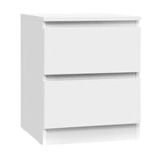 Danoz Bedrooms 🛏️ Artiss Bedside Table 2 Drawers - PEPE White - Incl. Postage - danozdirect