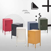 Danoz Bedrooms - ArtissIn Bedside Table Metal Cabinet - MINI Black - Free Postage! - danozdirect