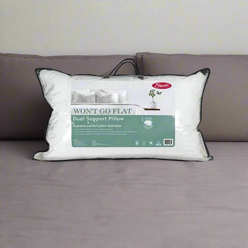 Danoz Bedrooms 🛏️ Easyrest Won't Go Flat Dual Support Standard Pillow 48 x 73 cm - Incl delivery 🚚 - danozdirect