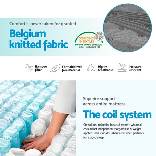 Danoz Bedrooms - Giselle Bedding 34cm Mattress with Bamboo Cover, Double size - danozdirect