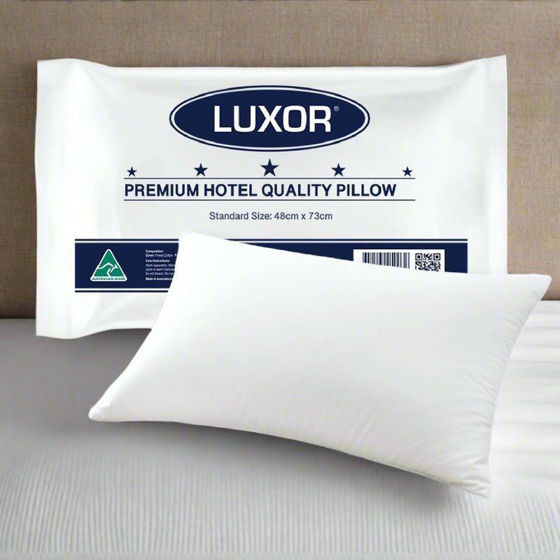 Danoz Bedrooms - Luxor Australian Made Hotel Quality Pillow Standard Size Single Pack - danozdirect