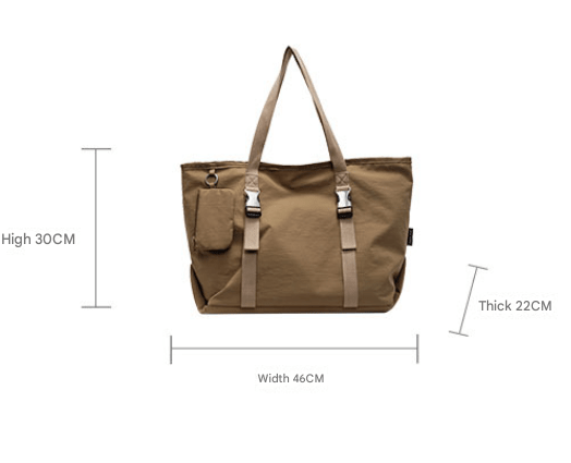 Danoz Beige Modern Utility Tote Bag for Women - Large Capacity Shoulder Bag with Detachable Pouch for Work, School & Travel - danozdirect