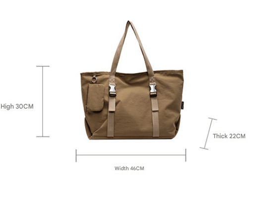 Danoz Beige Modern Utility Tote Bag for Women - Large Capacity Shoulder Bag with Detachable Pouch for Work, School & Travel - danozdirect