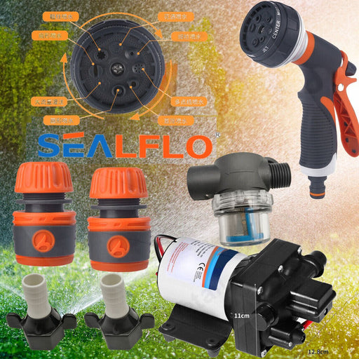 Danoz Camping ⛺ 12V SEALFLO Water Pump High Pressure Self - priming rv Camping Boat 70PSI 11.3L/M - danozdirect