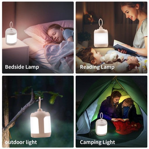 Danoz Camping - 2PCS Compact Outdoor Camping Light with 4 Modes & Type - C Charging - 500LM, IPX4 Waterproo - danozdirect