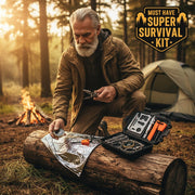 Danoz Camping - Black 8 - in - 1 Emergency Survival Kit - Compact Outdoor Gear for Camping, Hiking & Car - danozdirect