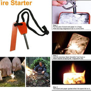 Danoz Camping - Black 8 - in - 1 Emergency Survival Kit - Compact Outdoor Gear for Camping, Hiking & Car - danozdirect