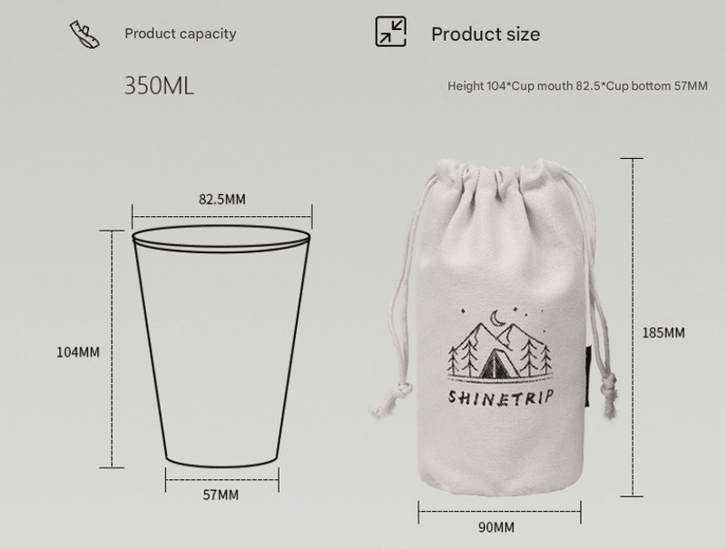 Danoz Camping - Green 304 Stainless Steel Camping Cup - 350ml Outdoor Drinkware(Set of 4 with Bag) - danozdirect