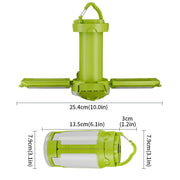 Danoz Camping - Green Foldable LED Camping Lantern with 6 Modes & USB Type - C Output - 48LED, IPX4 Waterproof, 3 Styles - danozdirect